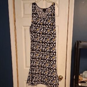 High Low Polka Dot Dress - Black and White